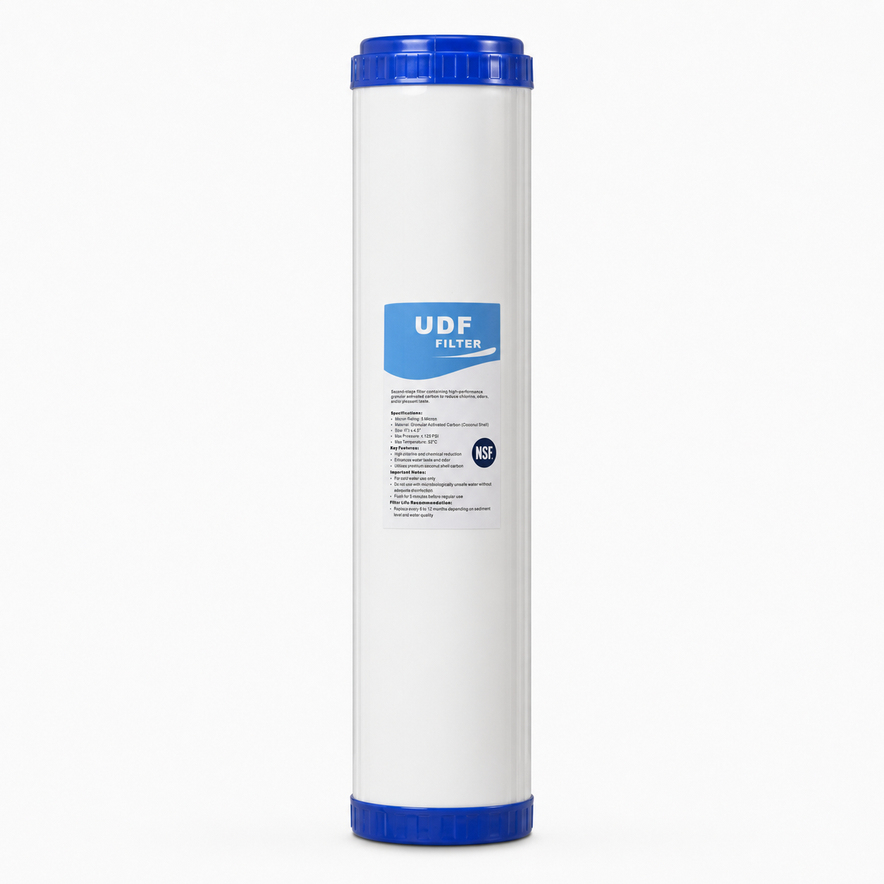 HGW-03 UDF replacement cartridge with blue end caps