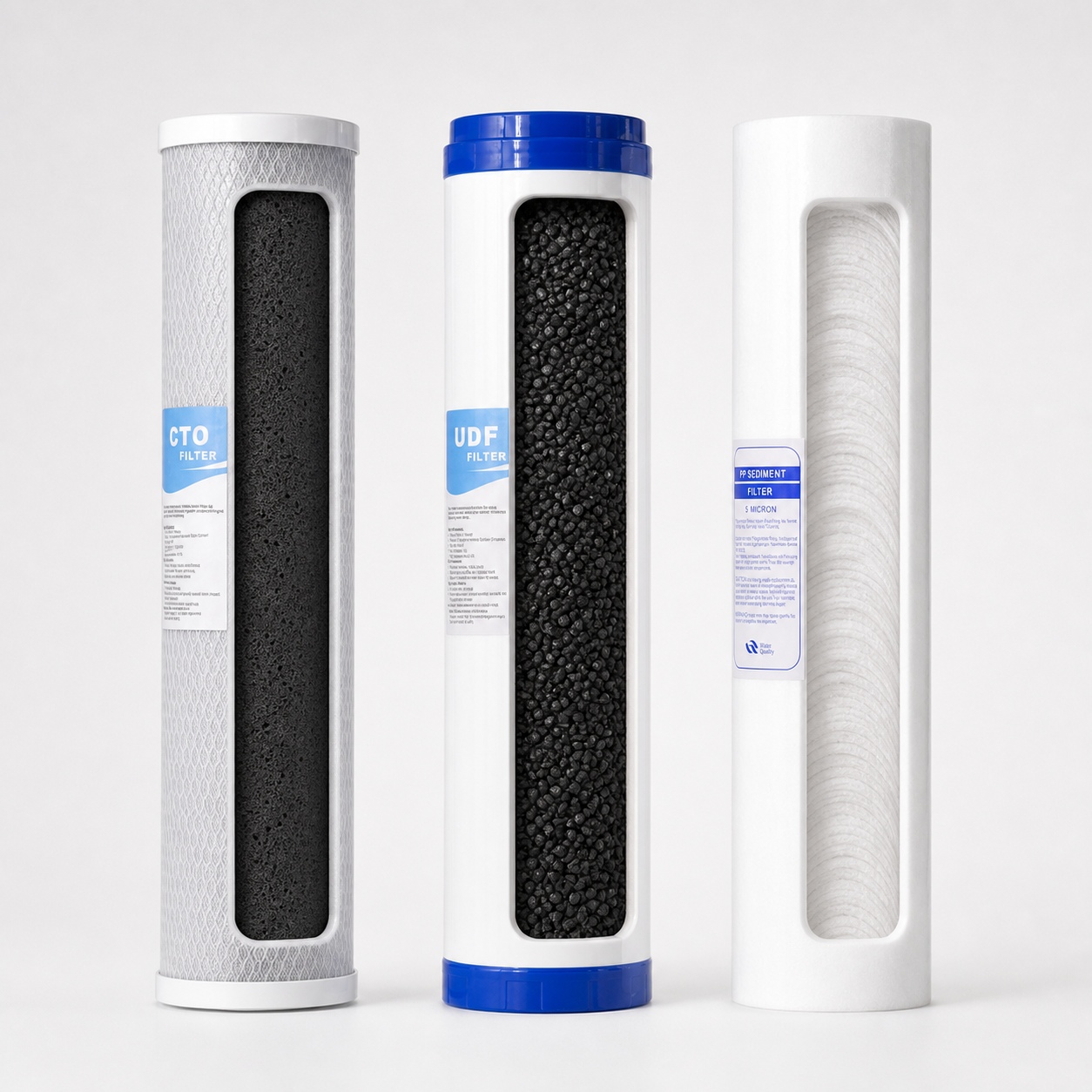 HG PureWater polypropylene, granular carbon and carbon block replacement cartridges